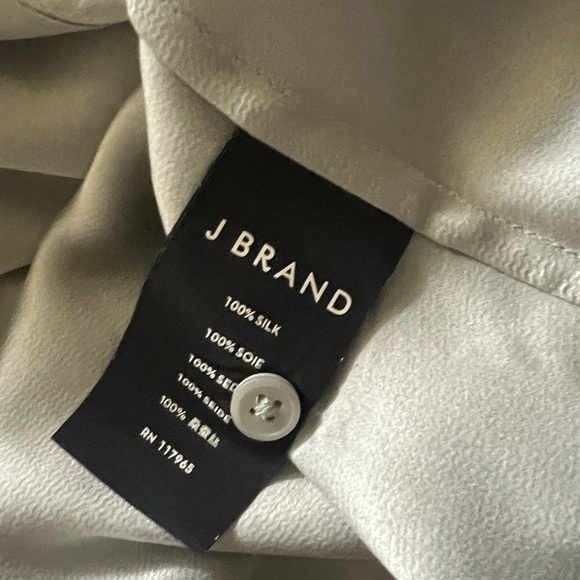 J Brand 100% Silk Wrap Blouse Gray Long Sleeve Size Small - Picture 9 of 9
